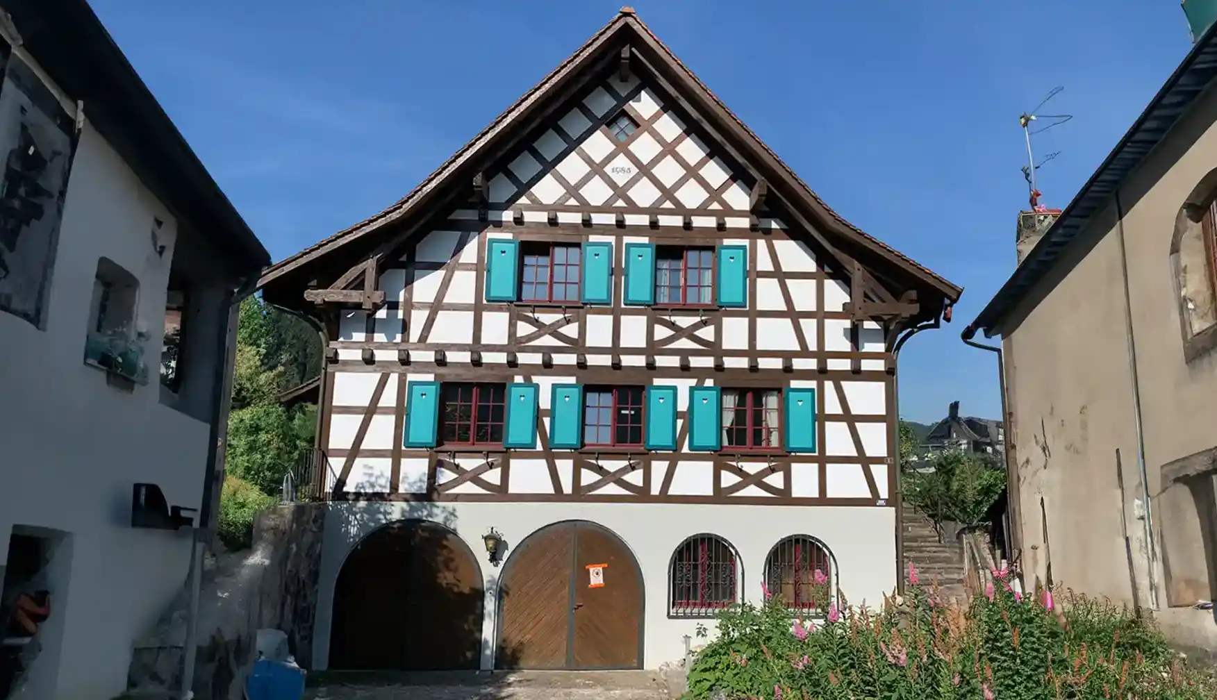 renoviertes Riegelhaus